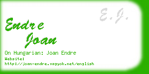 endre joan business card